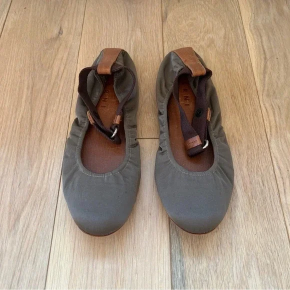 Marni Satin Leather Ankle Strap Flats Dark Grey 39.5 Balletcore Minimalist Chic - Picture 3 of 7